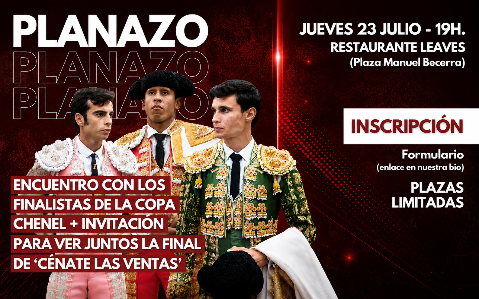 Una tarde con los finalistas de la Copa Chenel: encuentro con los jóvenes aficionados y novillada en Las Ventas