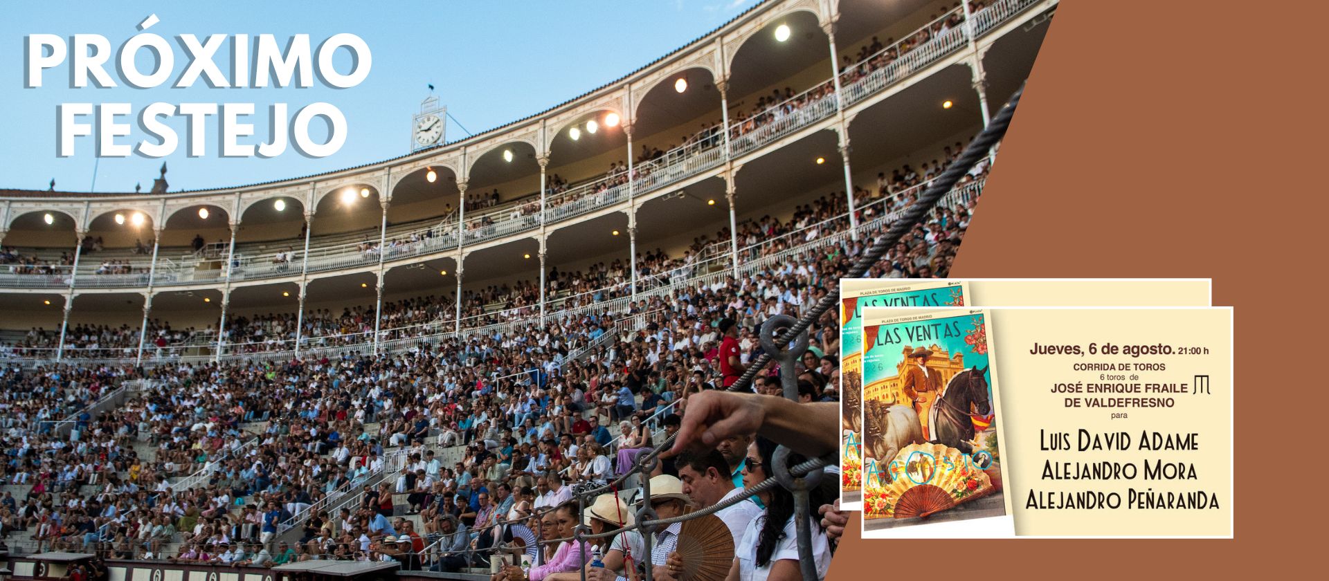 Los horarios de taquillas para la corrida de toros de este 6 de agosto