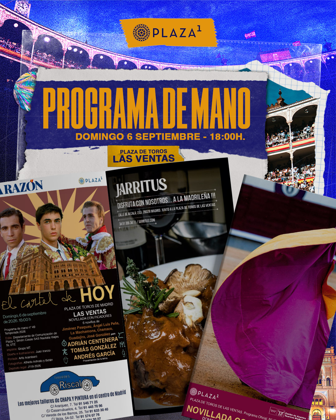 Programa de mano novillada 6 septiembre
