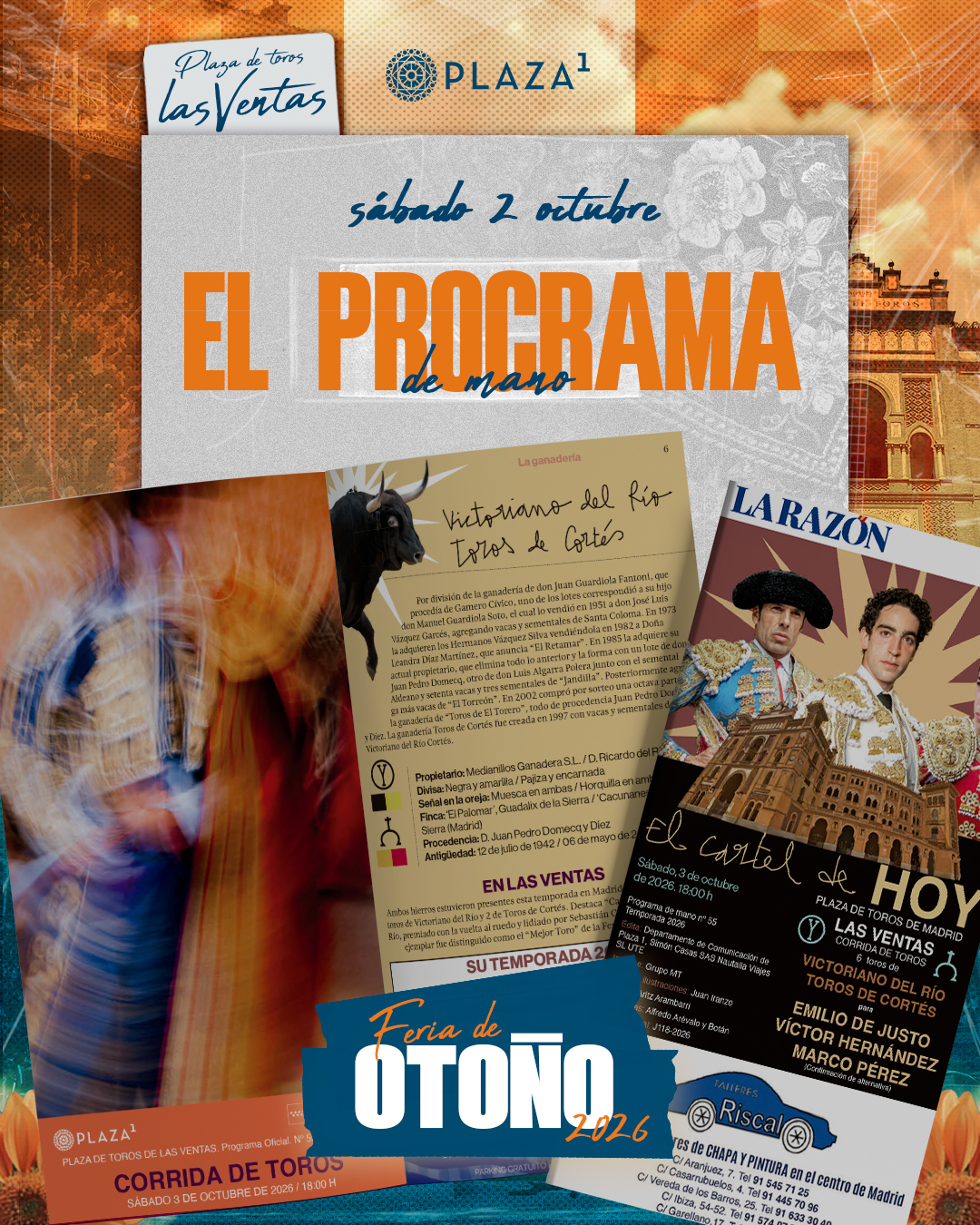 Programa de mano corrida de toros 3 octubre
