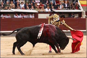 "El Fundi" toreando a su primero