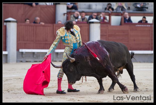 Curro Díaz con su primero de la derecha